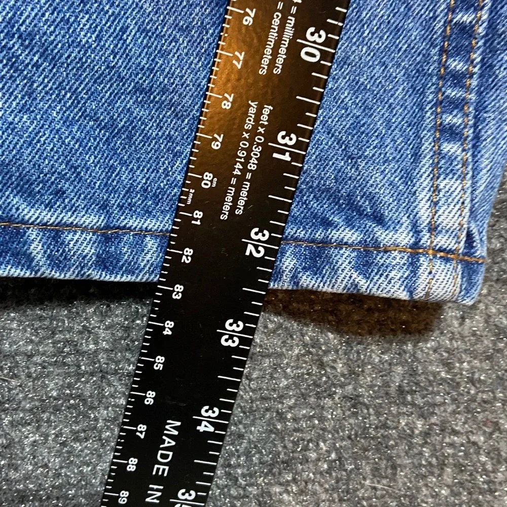 Vintage Jordache 90s High Waisted Straight Leg Blue Mom Jeans Size 11/12 Long